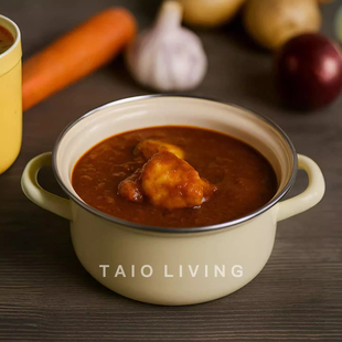 奥地利Riess进口靓彩厨房高级搪瓷锅家用无涂层炖煮锅双耳锅汤锅