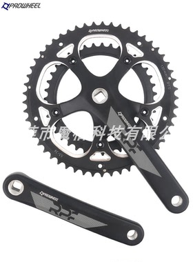 浩盟proweel方孔牙盘曲柄130BCD39/53齿2×10速9速公路自行车牙盘