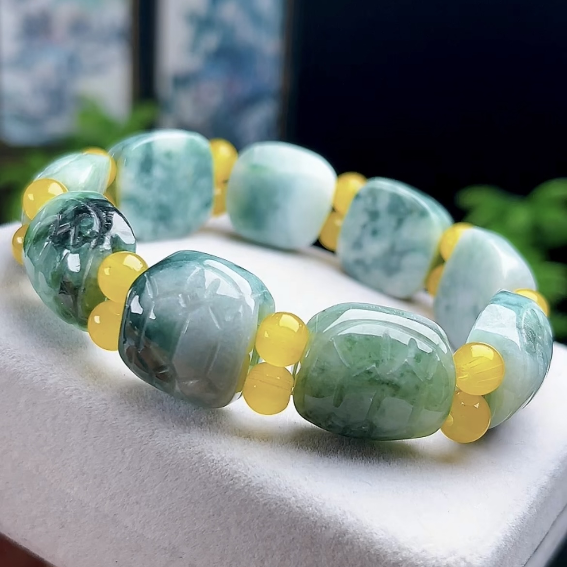 天然缅甸翡翠a货乌龟玉手链手背手链飘花手龟壳龟背长寿手串手链