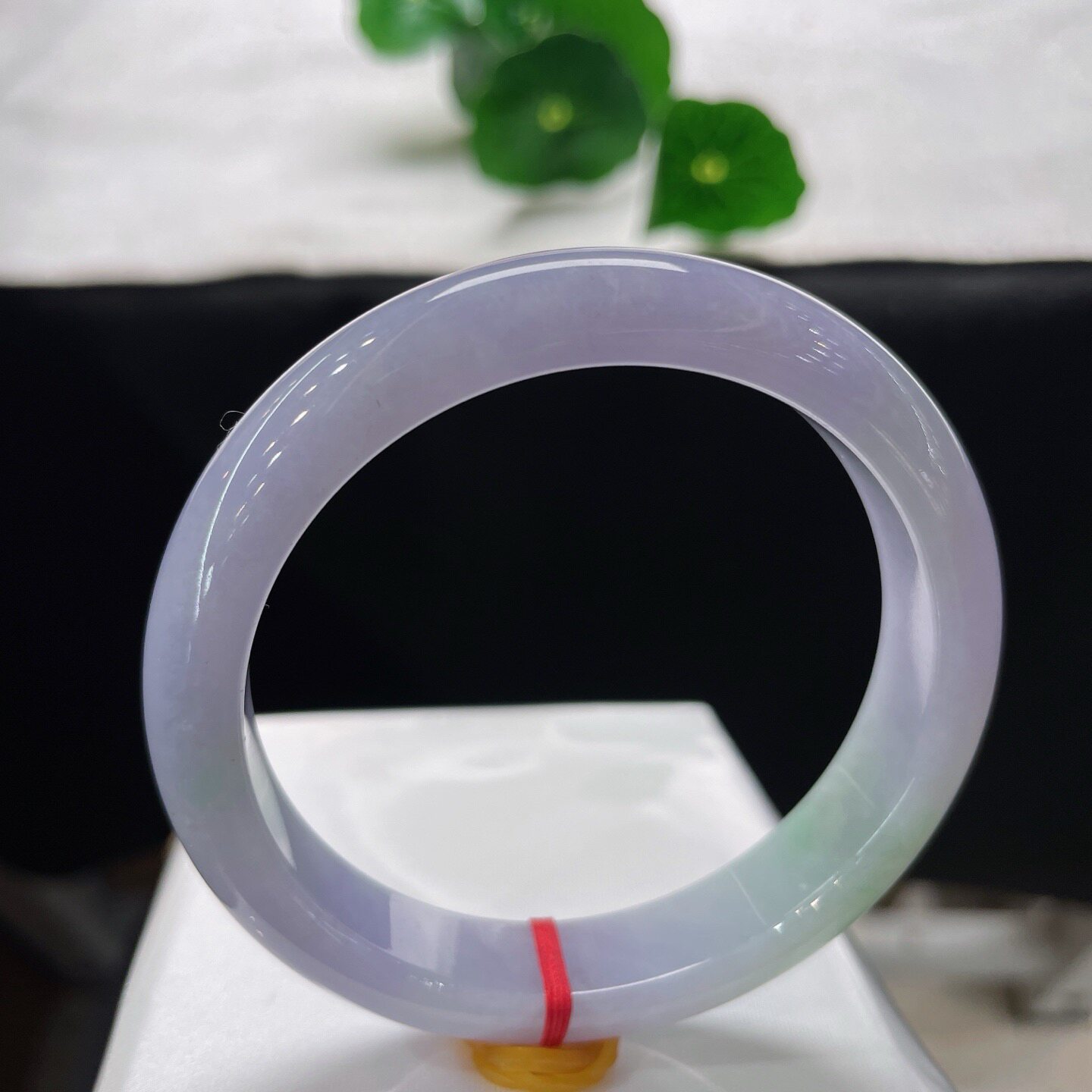 57圈口翡翠手镯缅甸料A货天然玉石紫罗兰正圈平安镯玉镯子女款