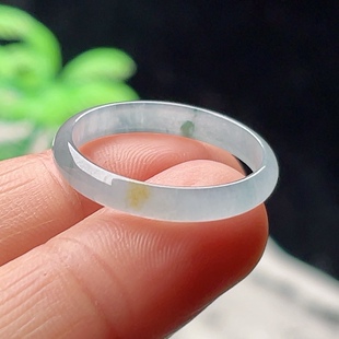 23号特色翡翠戒指首饰尾戒男女天然A货玉石细边玉指环素圈玉戒圈