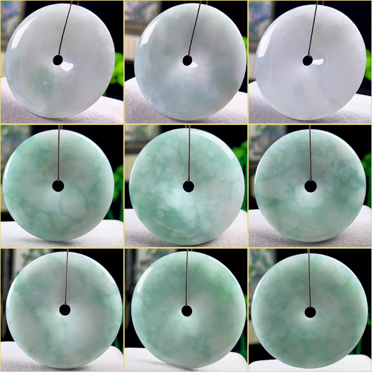 缅甸玉翡翠平安扣吊坠天然