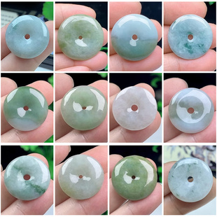 超值款 A货缅甸翡翠平安扣吊坠怀古玉扣圆扣玉佩男女 自选天然正品