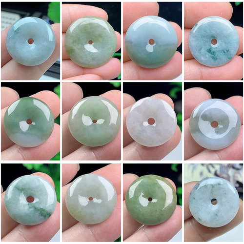 超值天然缅甸翡翠平安扣吊坠