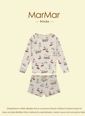 丹麦MARMAR KIDS儿童泳衣夏季分体男宝宝速干防晒ins风欧美泳装