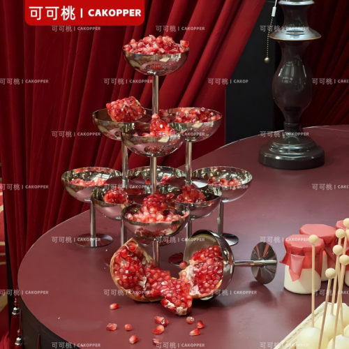 不锈钢蝶形鸡尾酒杯婚庆香槟塔生日宴会酒店待客装饰实用酒水器具