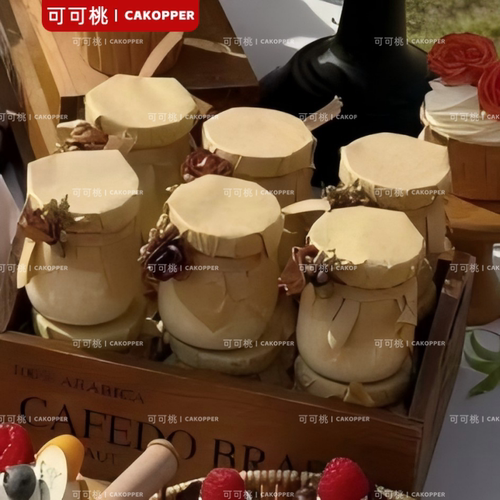 暖调香槟色白婚礼甜品台推推乐贴纸蝴蝶结摆件木质 love 装饰插牌