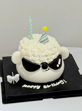 白色蝴蝶结蜡烛插件生日蛋糕摆件配件甜品派对烘焙装饰用品小道具