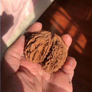 野生异型文玩把件山麻核桃半壁狮子头鸳鸯小鸟三角白南疆石异形大