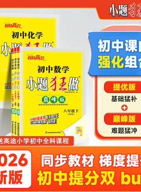 当当网 2026新恩波初中小题狂做提优版七九八年级语文数学英语物理化学上册下册人教版译林苏科HJ初一二三中学教辅练习册同步教材