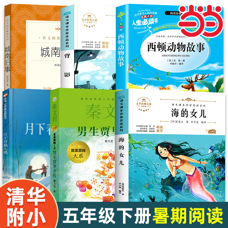 当当网正版童书 清华附小一百本书单五年级下册课外大盗贼4册城南旧事背影朱自清作品贾里贾梅大系窗边的小豆豆小学生推荐书单
