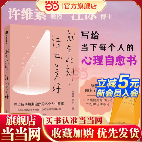 当当网 就在此刻 活出美好 许维素汪冰著 心理治疗  华人焦点解决短期治疗领域代表人物写给大众读者的心理自愈之书