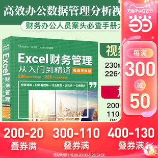 Excel财务管理从入门到精通 office excel高效办公数据处理与分析wps 微课视频 vba办公软件入门到精通