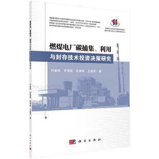 9787030670069科学出版 环境科学 社 利用与封存技术投资决策研究.代春艳等 燃煤电厂碳捕集