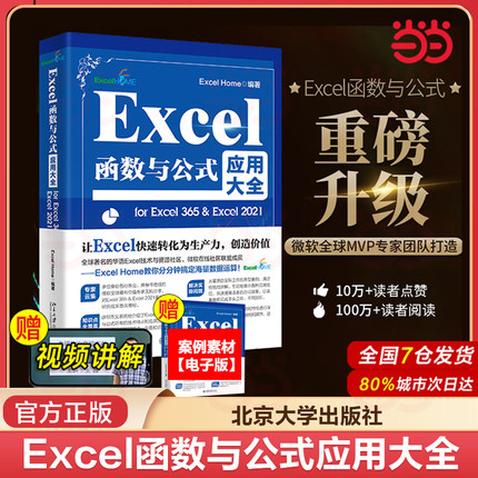 当当网 Excel函数与公式应用大全for Excel 365 & Excel 2021 Excel 2019函数与公式应用大全基础常用函数综合应用常见错误指南