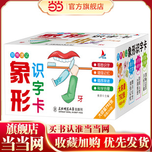 264张0 阶梯速记象形识字牙盒装 6岁启蒙早教认知卡认字学字识字大王 童书 当当网正版