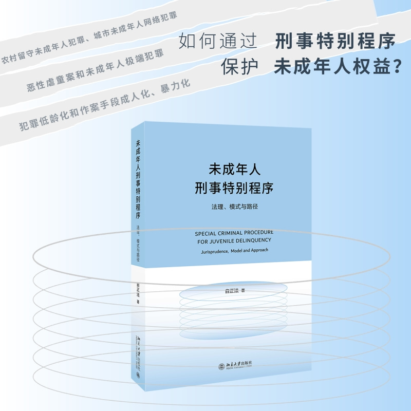 未成年人刑事特别程序：法理、模式与路径自正法著