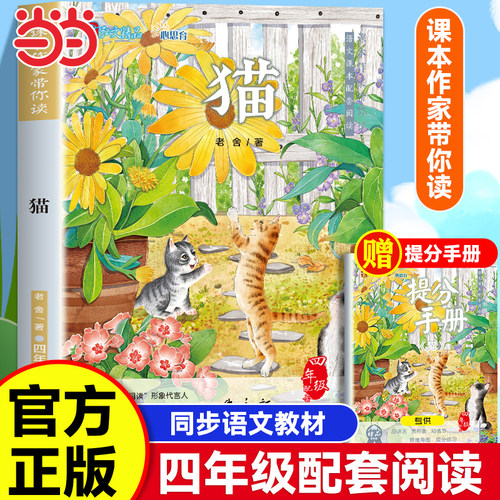 猫 老舍经典作品全集 中小学生必读课外阅读书籍10-12-15岁四五六七年级课外书儿童读物经典书目散文精选读本四年级下册必读课外书
