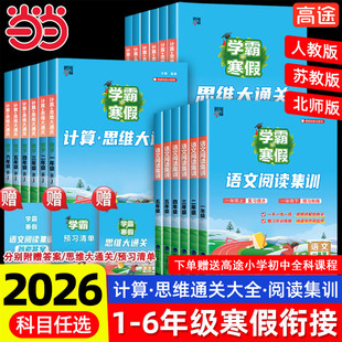 2026春学霸的寒假衔接作业小学一二三四五六年级上下册语文课堂笔记阅读集训数学计算思维题大通关人教版北师江苏教版同步练习册题