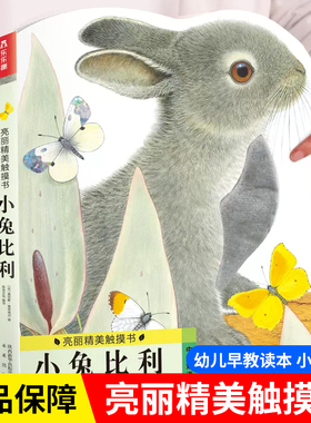 当当网正版童书乐乐趣幼儿早教亮丽精美触摸书:小兔比利小熊波比0-3岁宝宝启蒙洞洞翻翻婴儿童不易撕烂触感刺激认知书本推拉书绘本