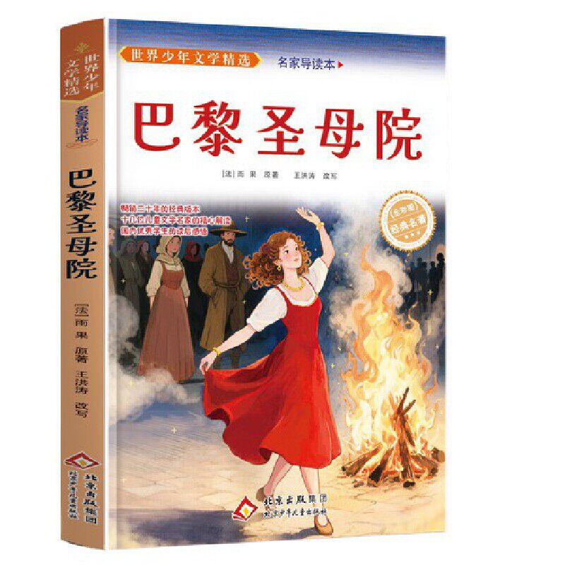 世界少年文学精选·名家导读本 巴黎圣母院正版原著无障碍阅读文学书籍小学生课外书必读经典名著原版畅销书小说北京教育出版社