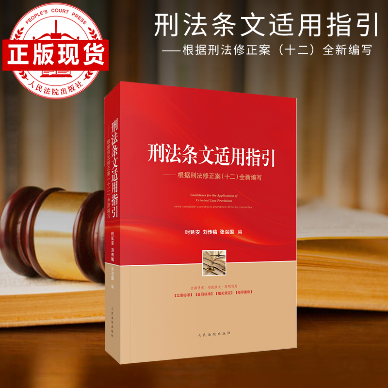 当当网 刑法条文适用指引——根据刑法修正案（十二）全新编写 时延安、刘传稿、张召国 人民法院出版社 正版书籍