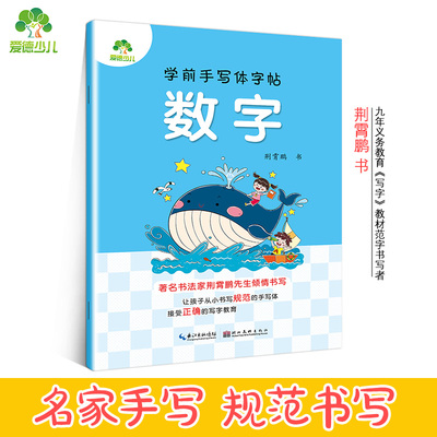 3-6岁学前大小班 手写体字帖数字 幼儿园升小学练字帖 数学练习作业本从基础描红到独立书写  现货包邮【英伟】