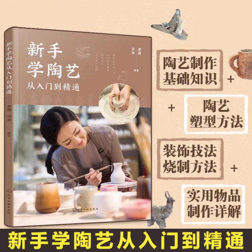 新手学陶艺从入门到精通  陶艺手作手工技巧书 儿童陶艺制作 陶艺初学者入门教程 陶器原材料成型技法装饰方法烧制书籍 陶艺制作书