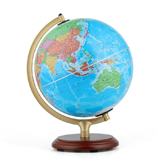 办公用品 AR互动 LED光源 博目 办公书房装 木座合金架 创意礼品 饰 25cm中文政区灯光AR地球仪