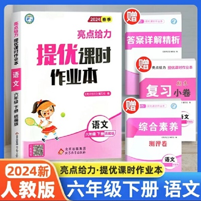 2024春亮点给力提优课时作业本六年级语文下册统编版小学同步单元训练习册教辅资料