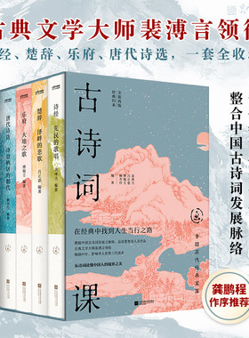 当当网【礼盒装】全4册 中国历代经典宝库·古诗词课 裴溥言著作文学启蒙书 文学大师诗词课 高上秦 上承诗经中接楚辞乐府下启唐诗