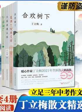 【当当网】丁立梅散文精选集 套装4册 合欢树下+十亩间+只因相遇太美+低到尘埃的美好 中考语文阅读热点作家 多次入选中考语文试题