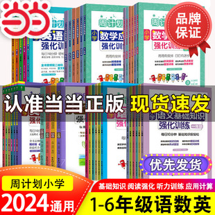 周计划语文基础知识小学英语阅读强化训练100篇听力数学应用题强化训练一1二2三3四4五5六年级人教版 同步专项阅读理解计算题文言文