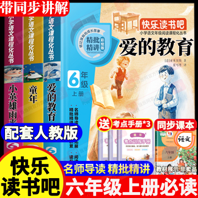 童年爱的教育六年级必读课外书小英雄雨来上册快乐读书吧书目 童年高尔基六年级上册必读的课外书语文必读书籍完整版原著推荐