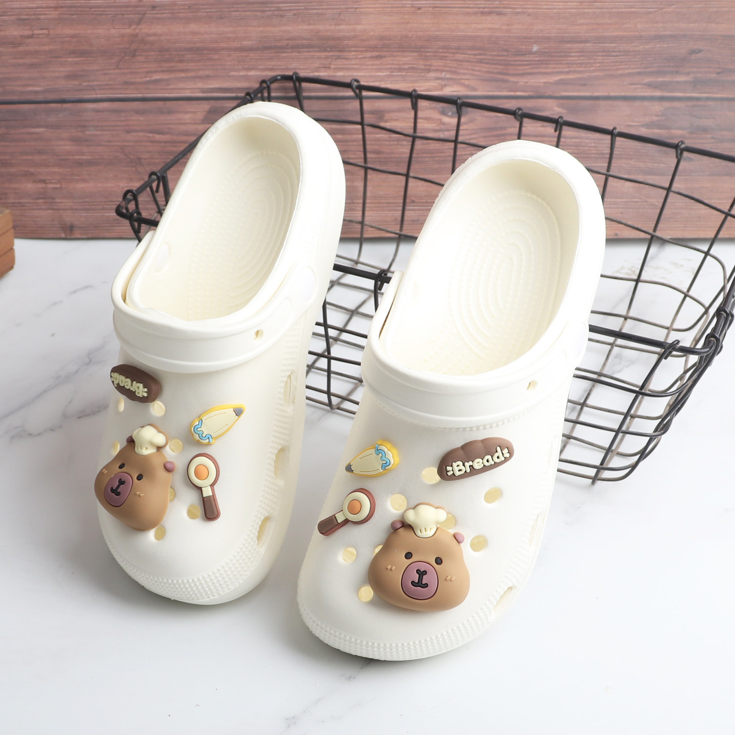 夏可爱卡皮巴拉EVA软底防滑轻便时尚百搭洞洞鞋两穿镂空包头凉鞋,女鞋,洞洞鞋,淘宝优惠券,粉丝福利购,淘宝优惠卷