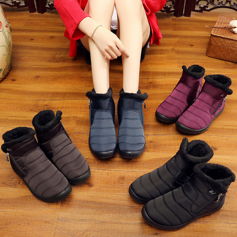 老北京布鞋女加絨加厚保暖中老年媽媽棉鞋防水防滑平底孕婦冬鞋子在類目 女鞋, 高幫鞋中 - 來自Buy2taobao.com提供專業的淘寶代購服務