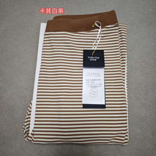 单裤 怡而雅2508条纹秋裤 德绒保暖舒适透气高弹大码 弹力修身 打底裤
