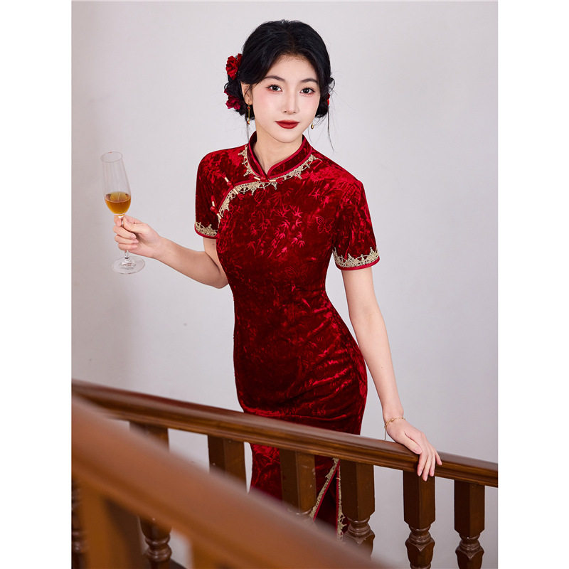 四小姐花样年华旗袍｜红色新中式订婚结婚敬酒服回门漂亮新娘日常