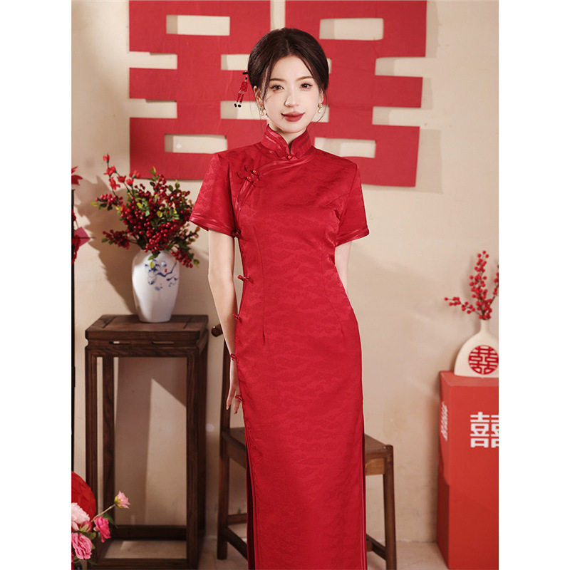 四小姐花样年华旗袍红色新中式新娘结婚敬酒服2026年新款大码订婚