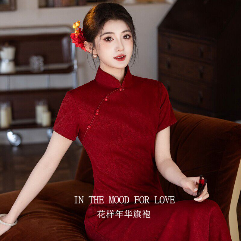 四小姐红旗袍2026新款婚裙