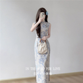 修身 无袖 气质高端国风连衣裙 夏季 四小姐花样年华旗袍2026新款