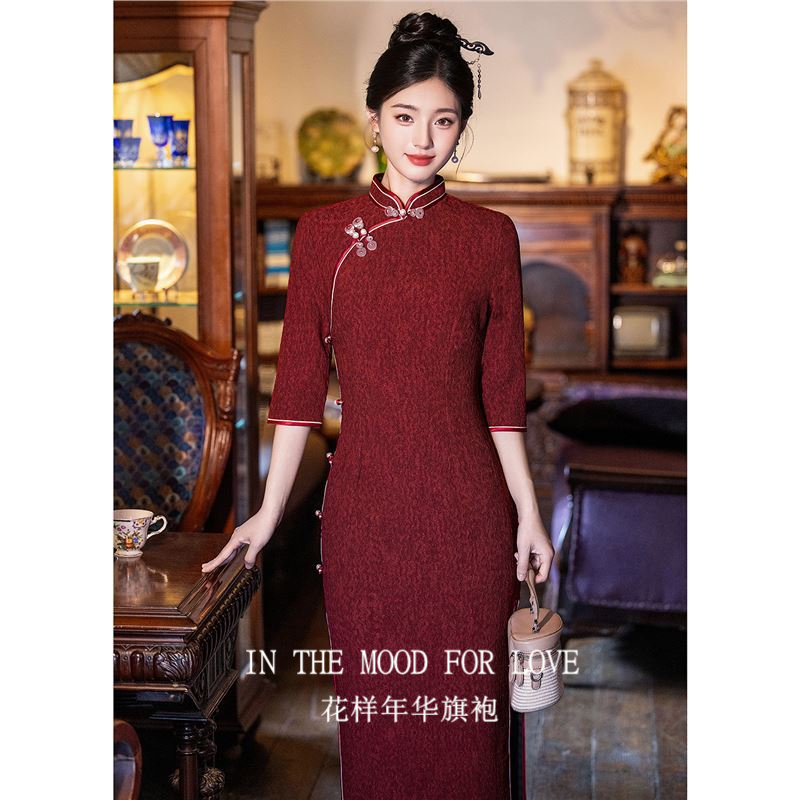 红色新中式敬酒服2241