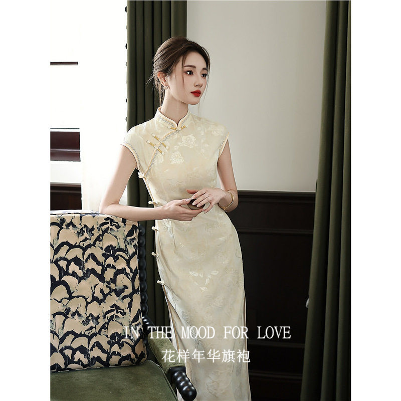 四小姐花样年华旗袍改良女新中式短袖长款日常连衣裙2026新款夏季