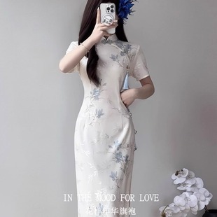 四小姐花样年华旗袍订婚气质新中式日常印花连衣裙高端国风改良