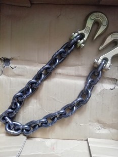 链条捆绑链羊角抓钩吊石头链吊车1吨2吨3吨5吨吊装 链起重双钩吊链