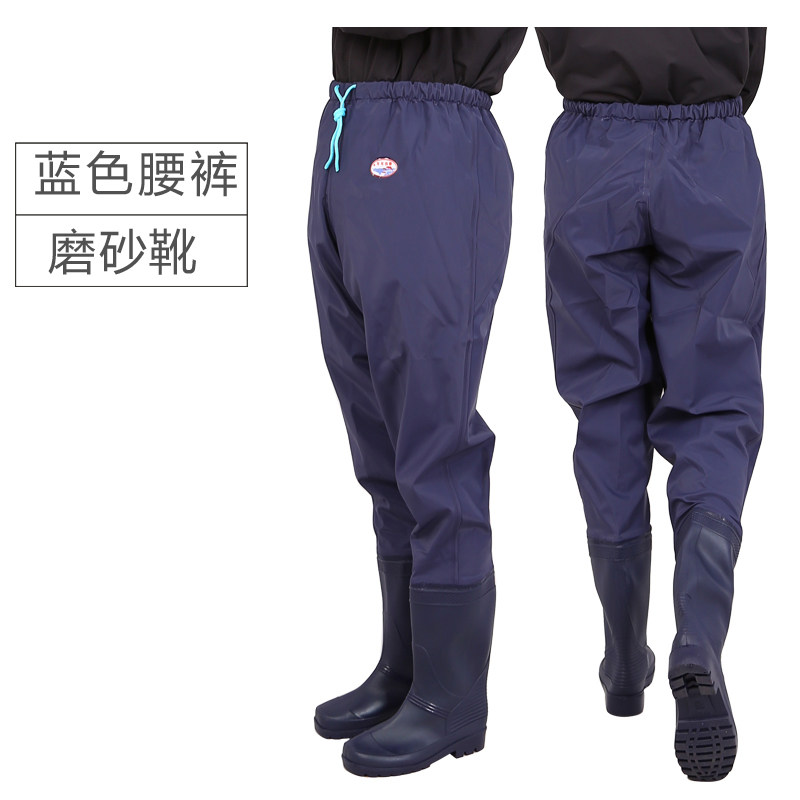 钓鱼防水鞋连体半身水库雨鞋