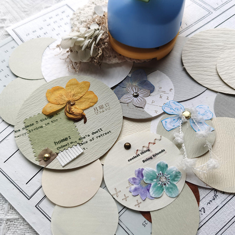원형 엠보싱 장치-대형 원형 엠보싱 장치 핸드북 수제 원형 노트 DIY 도구 재료