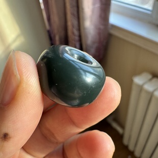 新疆踏县和田玉青玉一细平安扣挂件油糯蓝调过眼无暇圆润饱满吊坠