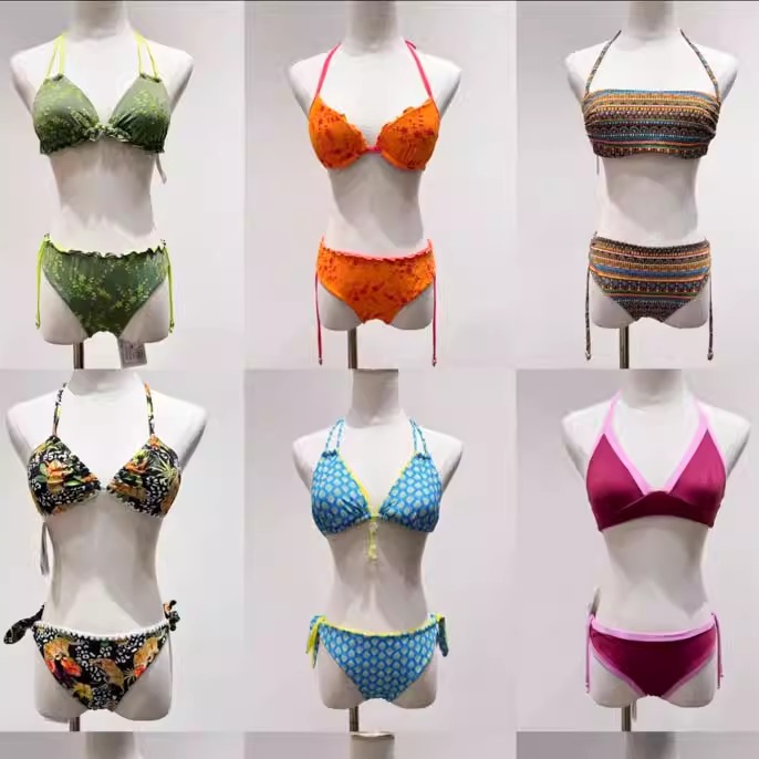 外贸单孤品沙滩泳衣分体式性感