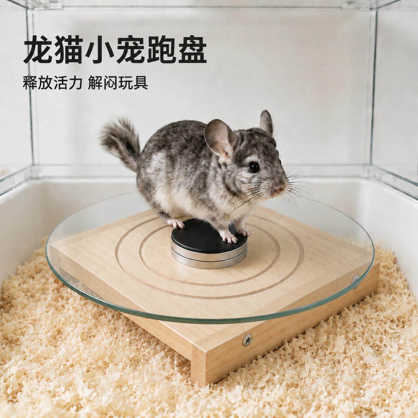 仓鼠龙猫跑轮转盘小宠物玩具小型动物运动释放精力跑步机龙猫跑轮